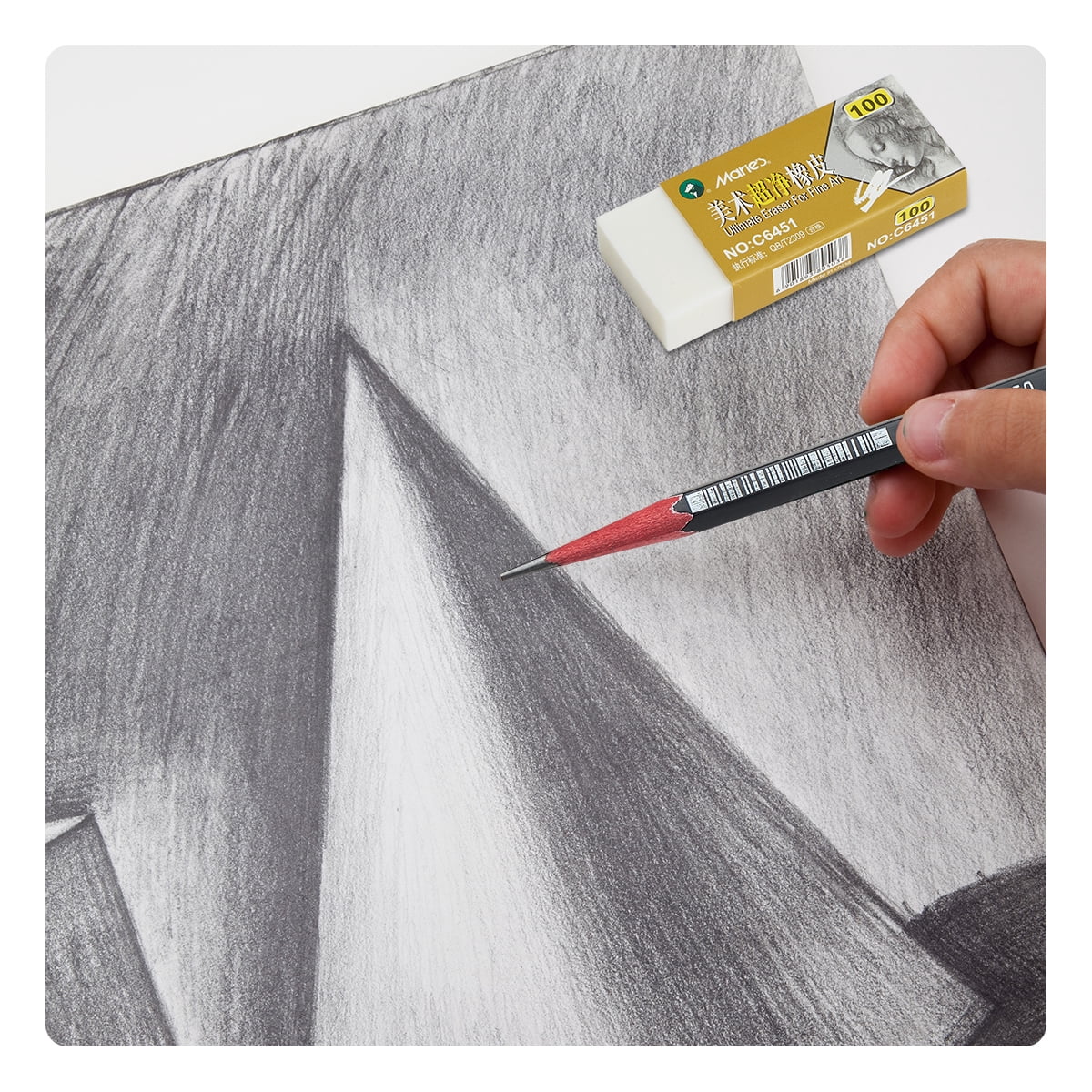 Super Clean Eraser, 20-Pack, Soft Art Eraser for Drawing Sketching, Graphite Charcoal Eraser Bulk for Classroom & Studio