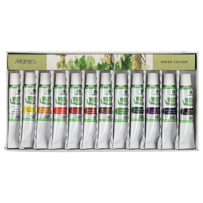 Marie's Artist Extra Fine Watercolor Sets - High Pigment and Concentration 12mL Watercolor Paint Set for Artist, Students, Teachers, Professionals, & More! - Set of 12
