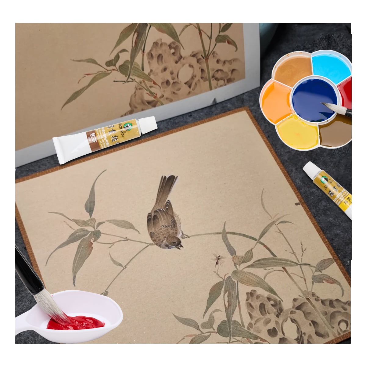 Marie's Artist Chinese Watercolor Paint Set - Professional Quality High Pigment for Vivid Color Mixing - 36 x 12 ml Tubes