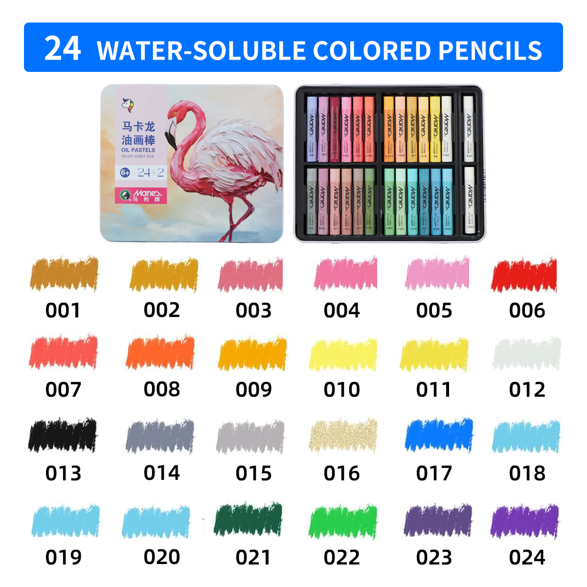 Macaron Oil Pastels Set: 24 Colors with Extra 2 White Oil Pastels for Artists Beginners Adults Teachers - Vibrant Oil Pastel Crayons for Art Painting & Drawing, Blending, Layering, Shading