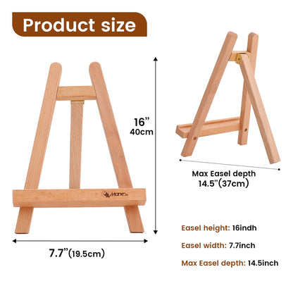 Mini Tabletop Easel – Portable Wooden Display Stand for Painting, Drawing, Art Supplies, Desktop Easel for Canvas, Picture Holder for Adults, Craft Hobby Gift