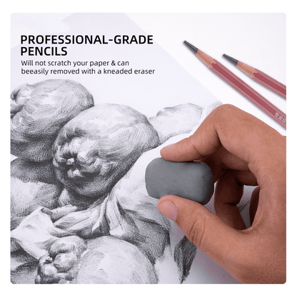 Professional Sketching Graphite Pencil, Extra Soft 10B, Deep Black Core for Drawing & Shading, Hexagonal Barrel