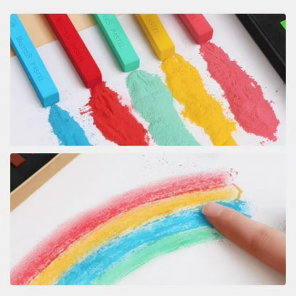 Soft Pastels, 24 Colors - Non-Toxic, Vibrant Artist Chalk Pastels for Drawing & Blending, Ideal for Beginners & Professionals