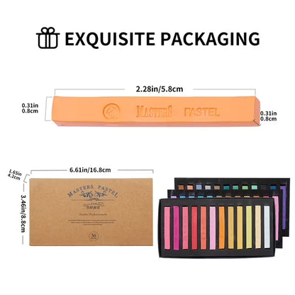 Soft Pastels, 24 Colors - Non-Toxic, Vibrant Artist Chalk Pastels for Drawing & Blending, Ideal for Beginners & Professionals
