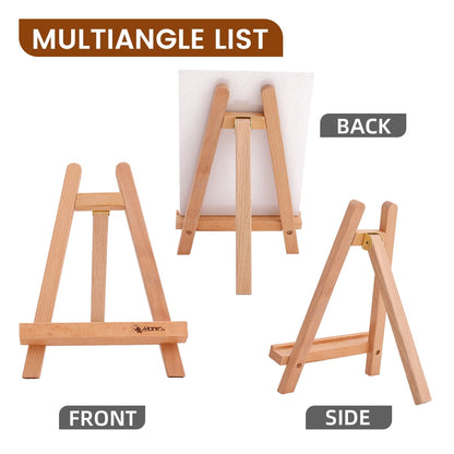 Mini Tabletop Easel – Portable Wooden Display Stand for Painting, Drawing, Art Supplies, Desktop Easel for Canvas, Picture Holder for Adults, Craft Hobby Gift
