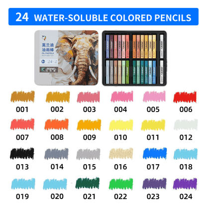 Morandi Oil Pastels Set: 24 Colors with Extra 2 White Oil Pastels for Artists Beginners Adults Teachers - Vibrant Oil Pastel Crayons for Art Painting & Drawing, Blending, Layering, Shading