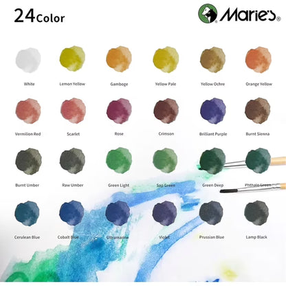 Watercolor Paint Set, 36 Colors x 12ml/0.4oz Tubes - Highly Pigmented, Perfect for Artists, Students, Beginners, Sketching & Illustration