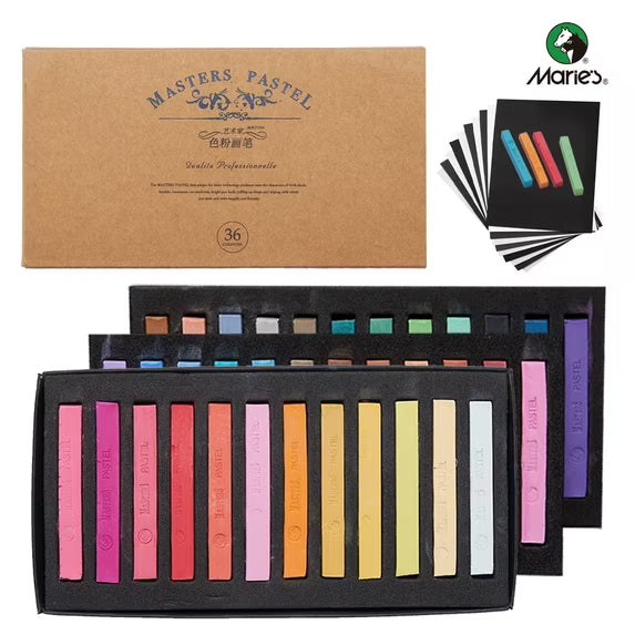 Soft Pastels, 24 Colors - Non-Toxic, Vibrant Artist Chalk Pastels for Drawing & Blending, Ideal for Beginners & Professionals
