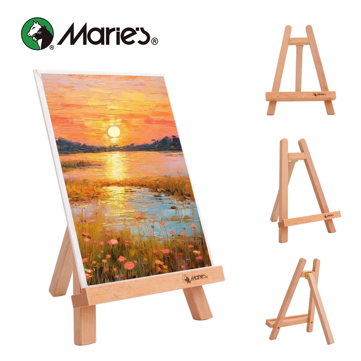 Mini Tabletop Easel – Portable Wooden Display Stand for Painting, Drawing, Art Supplies, Desktop Easel for Canvas, Picture Holder for Adults, Craft Hobby Gift