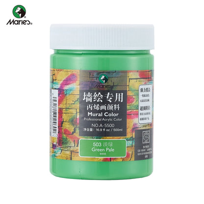 Acrylic Paint for Wall Art, 500ml(16.9Fl Oz), Rich Pigment, Waterproof Paint for Canvas/Wood/Clay, DIY Craft Supplies