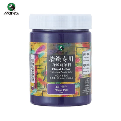 Acrylic Paint for Wall Art, 500ml(16.9Fl Oz), Rich Pigment, Waterproof Paint for Canvas/Wood/Clay, DIY Craft Supplies