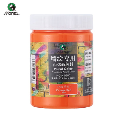 Acrylic Paint for Wall Art, 500ml(16.9Fl Oz), Rich Pigment, Waterproof Paint for Canvas/Wood/Clay, DIY Craft Supplies