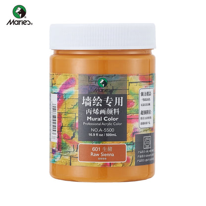 Acrylic Paint for Wall Art, 500ml(16.9Fl Oz), Rich Pigment, Waterproof Paint for Canvas/Wood/Clay, DIY Craft Supplies