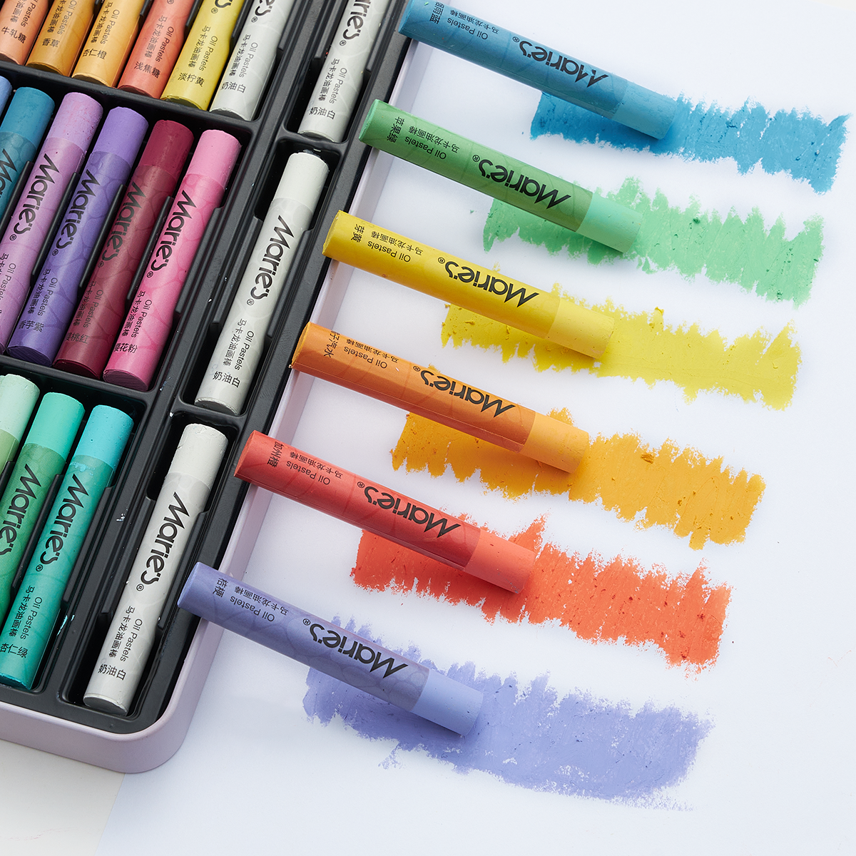 Macaron Oil Pastels Set: 36 Colors with Extra 3 White Oil Pastels for Artists Beginners Adults Teachers - Vibrant Oil Pastel Crayons for Art Painting & Drawing, Blending, Layering, Shading