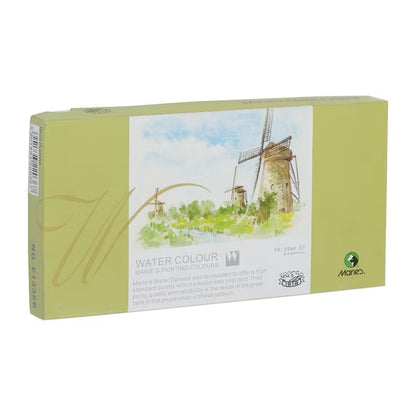 Marie's Artist Extra Fine Watercolor Sets - High Pigment and Concentration 12mL Watercolor Paint Set for Artist, Students, Teachers, Professionals, & More! - Set of 12
