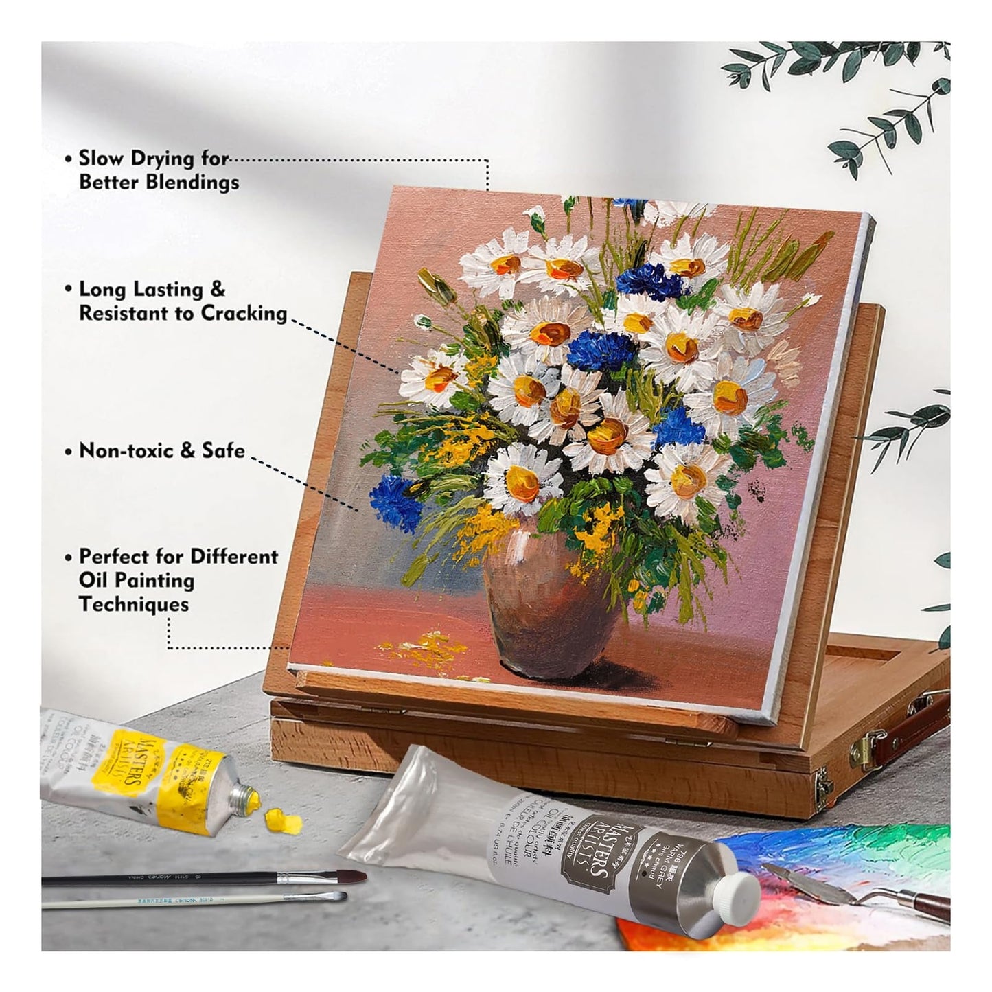 Professional Artist Quality Oil Paint, 200ml(6.74 US fl.oz) Tubes, Artist-Grade Quality (Studio & Hobby Use),Red Light