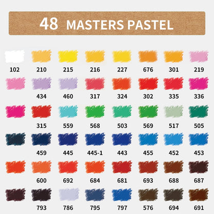 Colored Chalk Pastels – 48 Count, Vibrant Colors, Smooth Application, Ideal for Artists, Teachers, and Students